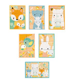 JANOD CASSE-TÊTE EN BOIS - BARQUETTE ANIMAUX 6 CUBES #J05158