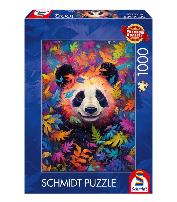 SCHMIDT CASSE-TÊTE 1000 PIÈCES - PANDA DANS LA FORÊT ARC-EN-CIEL #59781