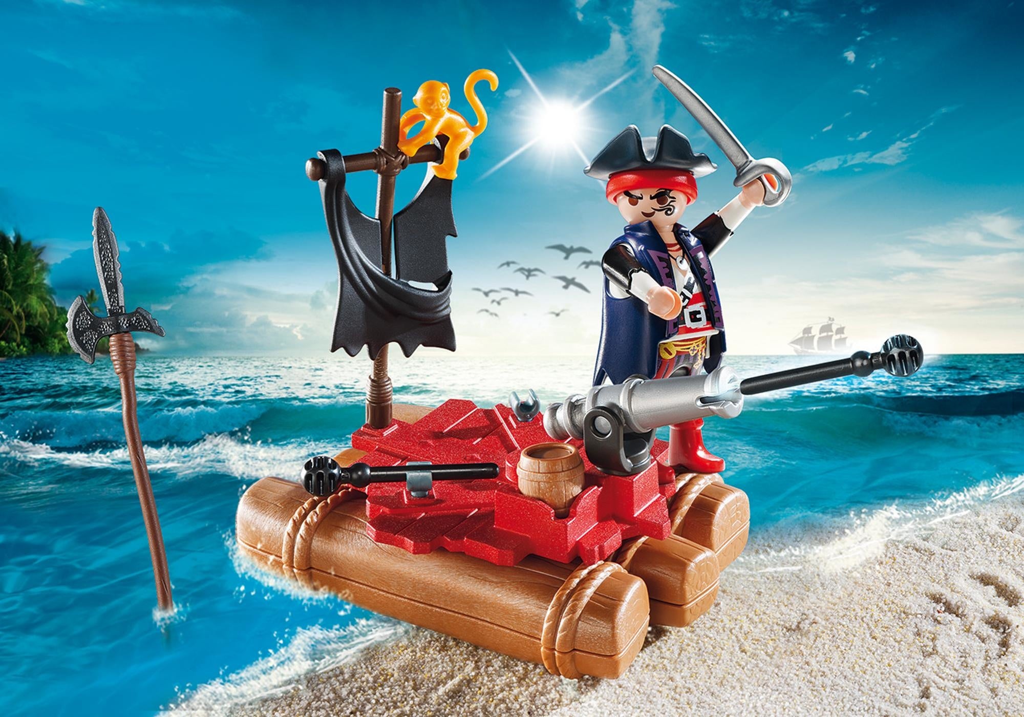 *25 PLAYMOBIL PIRATES - VALISE PIRATE AVEC RADEAU #5655