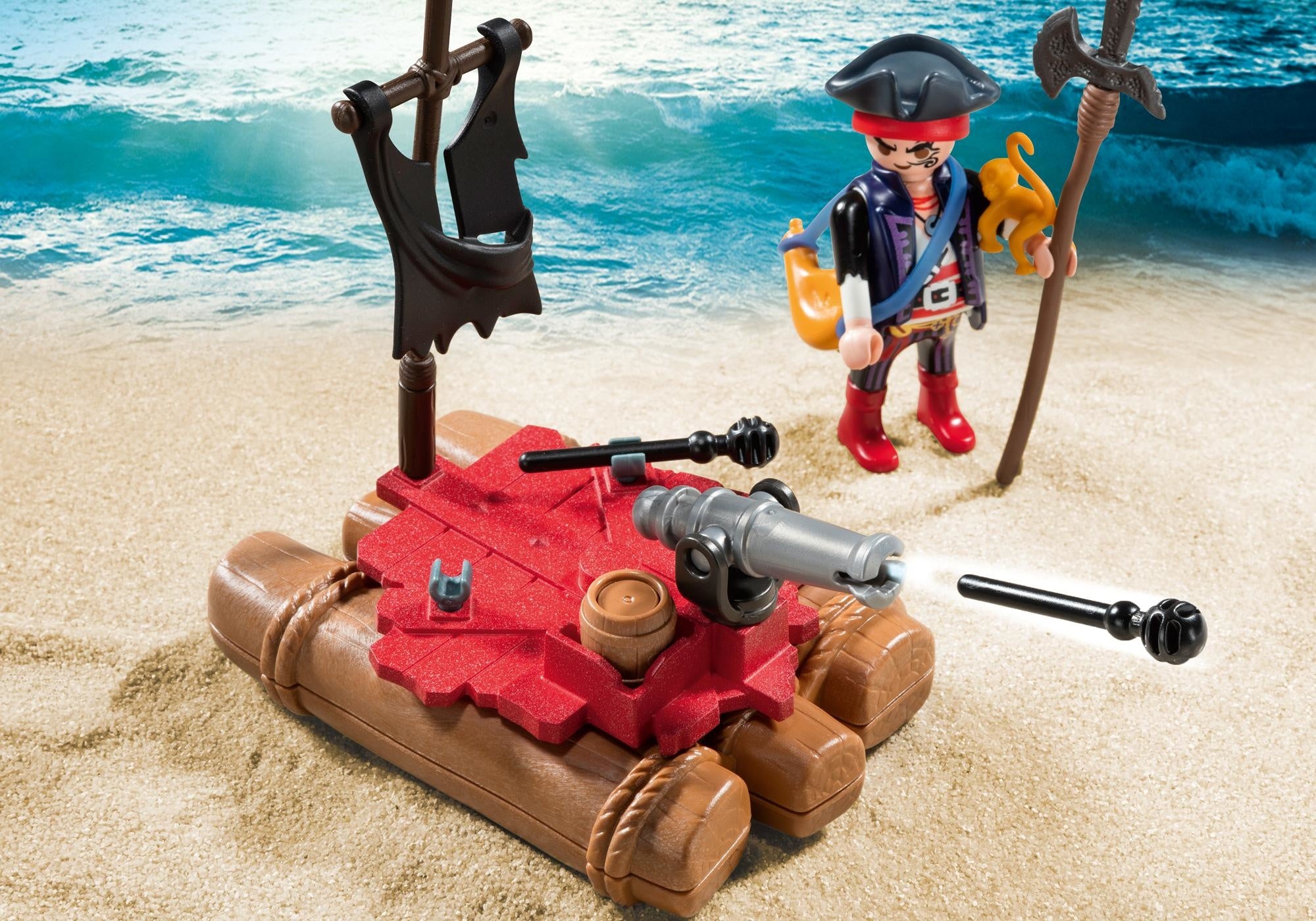 *25 PLAYMOBIL PIRATES - VALISE PIRATE AVEC RADEAU #5655