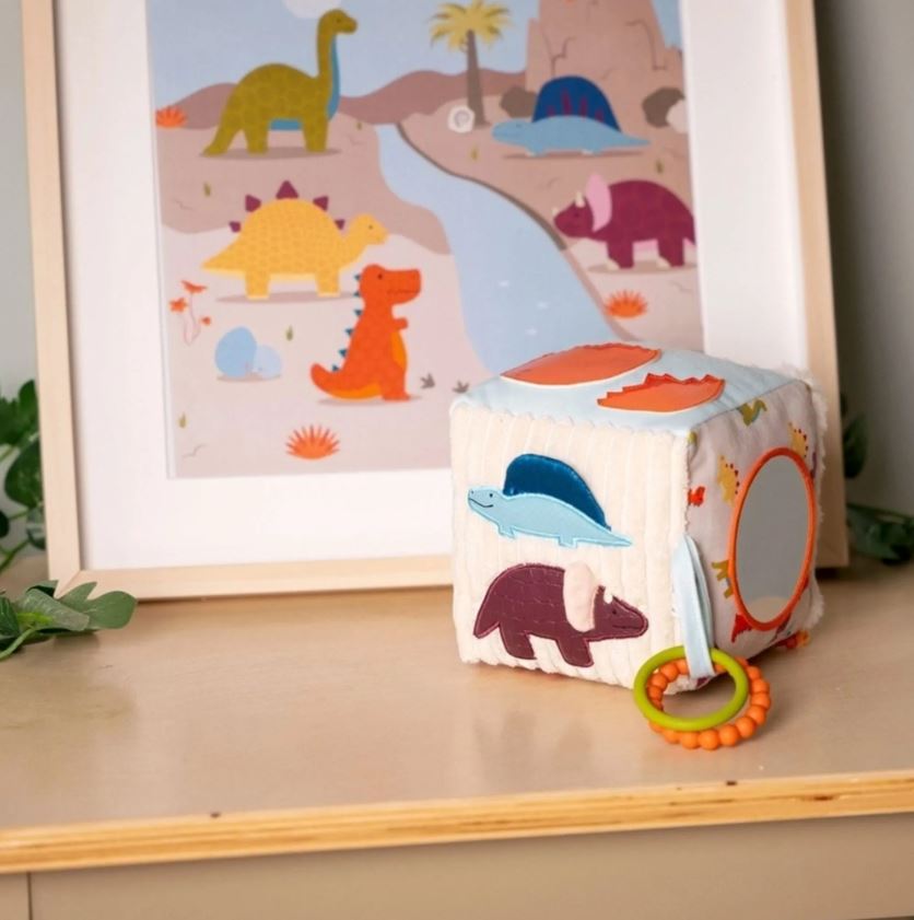 LITTLE BIG FRIENDS - CUBE D'ÉVEIL EN TISSU DINOSAURES