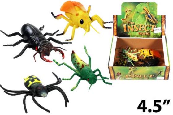 INSECTES EN PLASTIQUE 4,5" ASST
