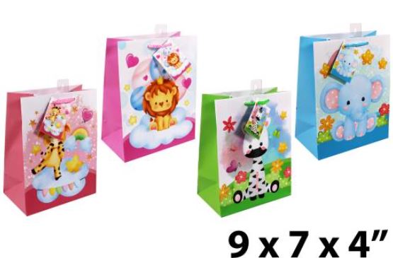 SAC CADEAU PETIT - BÉBÉS ANIMAUX ASST