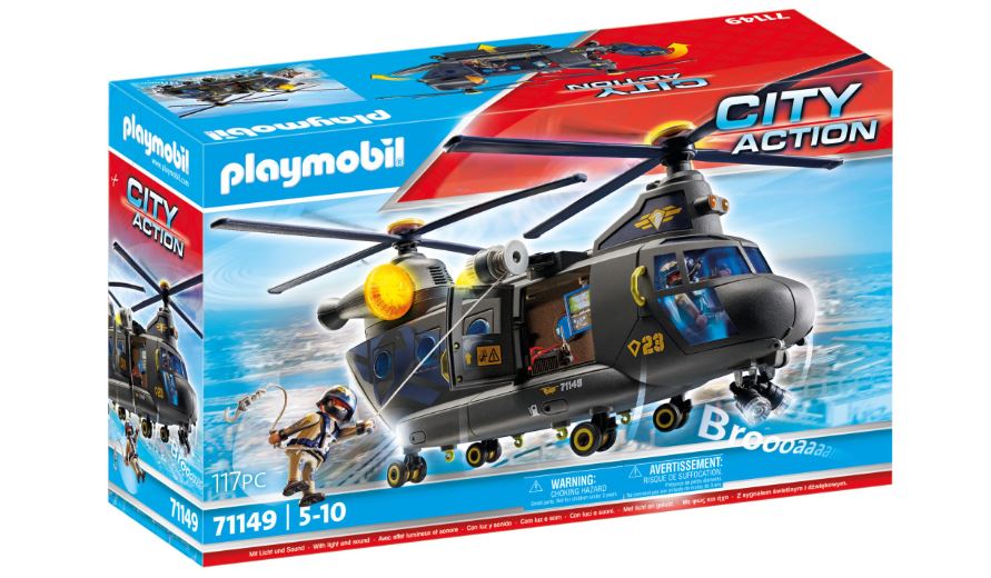 PLAYMOBIL CITY ACTION - SPECIAL FORCES TRANSPORT HELICOPTER #71149