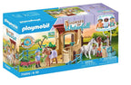 PLAYMOBIL HORSES OF WATERFALL - RIDERS WITH STALL AND PONIES #71494