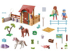 PLAYMOBIL HORSES OF WATERFALL - RIDERS WITH STALL AND PONIES #71494
