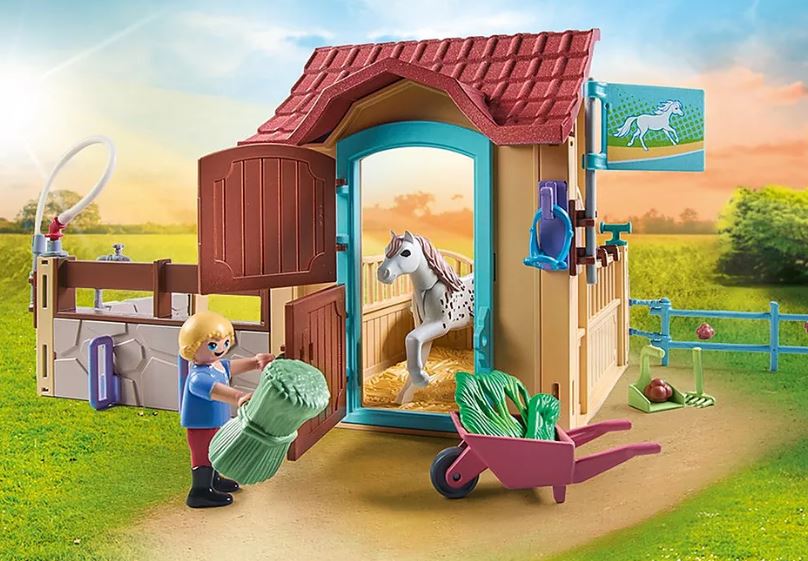 PLAYMOBIL HORSES OF WATERFALL - RIDERS WITH STALL AND PONIES #71494