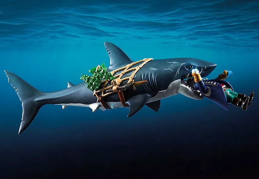 PLAYMOBIL PIRATES - PIRATE ET REQUIN GÉANT AVEC MÂCHOIRE ARTICULÉE #71793