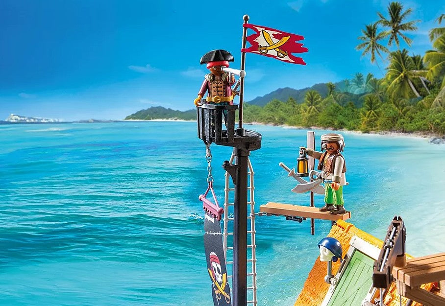 PLAYMOBIL PIRATES - PIRATE'S COVE WITH HIDEOUT, JAILS AND CANNON #71792
