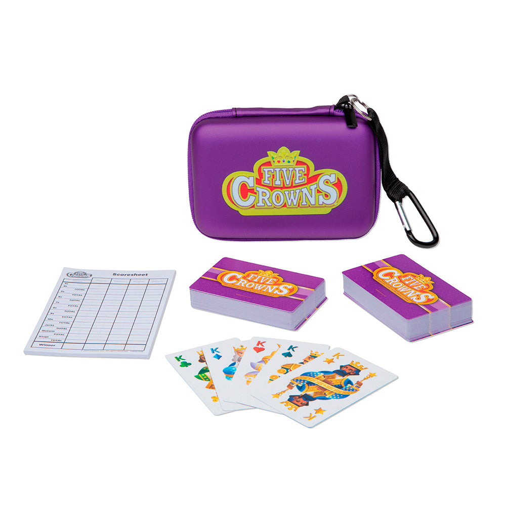 JEU DE CARTES FIVE CROWNS - VOYAGE - VERSION BILINGUE