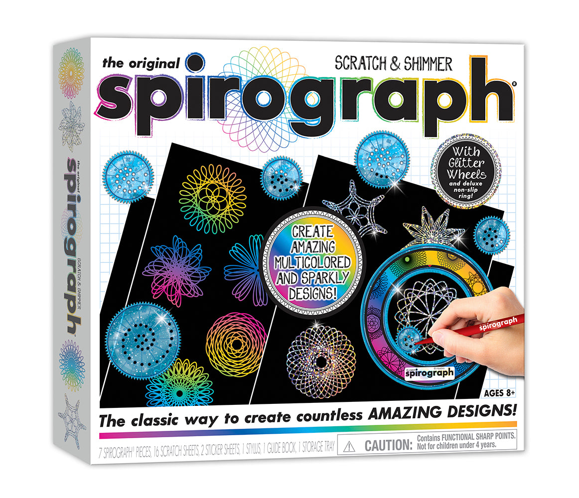 SPIROGRAPH - ENSEMBLE DE SPIROGRAPHE GRATTER ET SCINTILLER - VERSION BILINGUE