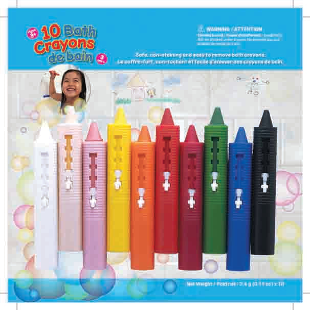 10 BATH CRAYONS
