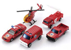 ENSEMBLE DE 5 VOITURES (VÉHICULES D'URGENCE, DE POLICE ET DE CONSTRUCTION ASST