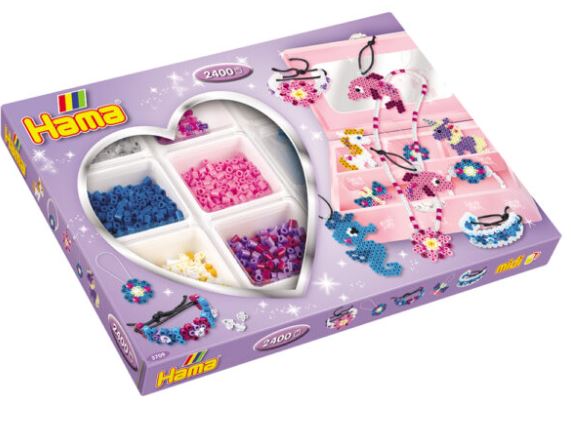 HAMA - BOÎTE DE BIJOUX EN HAMA 2400 PERLES ASST