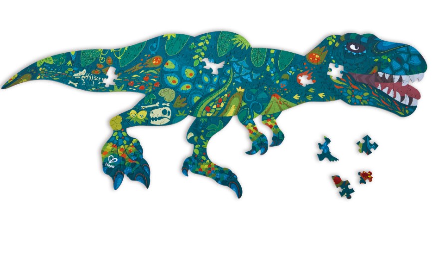 HAPE CASSE-TÊTE 202 PIÈCES DE PLANCHER - DINOSAURES (SILHOUETTE) #E1667