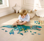 HAPE CASSE-TÊTE 202 PIÈCES DE PLANCHER - DINOSAURES (SILHOUETTE) #E1667