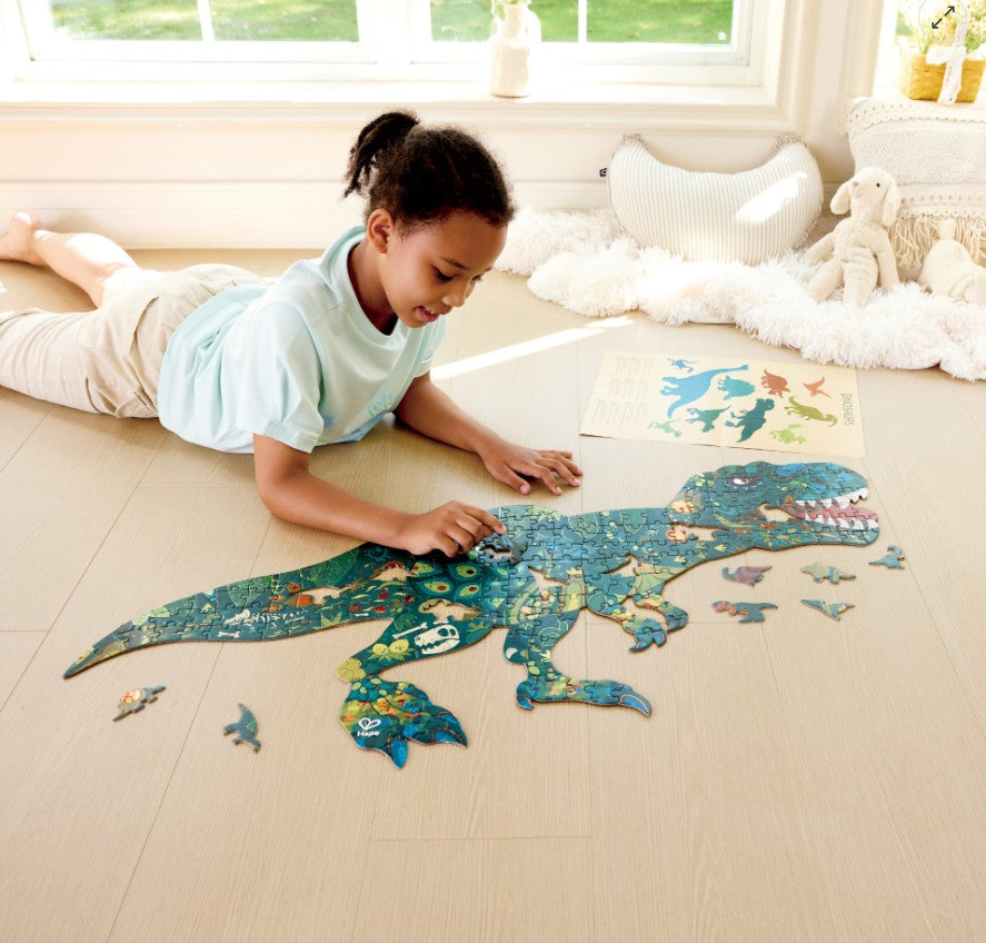 HAPE CASSE-TÊTE 202 PIÈCES DE PLANCHER - DINOSAURES (SILHOUETTE) #E1667