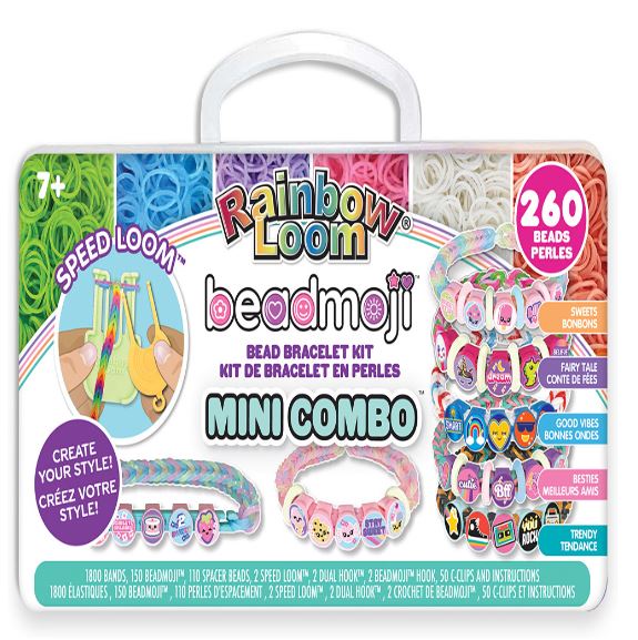 RAINBOW LOOM - MINI COMBO ENSEMBLE DE BRACELETS ET PERLES - BEADMOJI