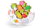 WOODEN RABBIT STACKING AND THREADING GAME