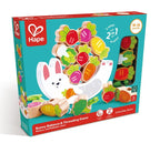 WOODEN RABBIT STACKING AND THREADING GAME