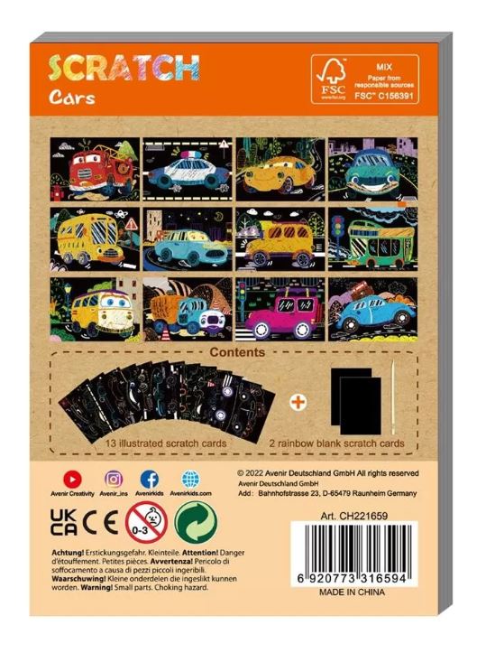MINI SCRATCH BOOK - CARS