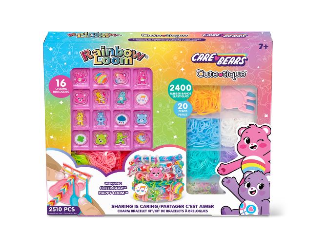 RAINBOW LOOM - SHAREABLE BRACELET AND CHARM SET - CARE BEARS CUTE-TIQUE