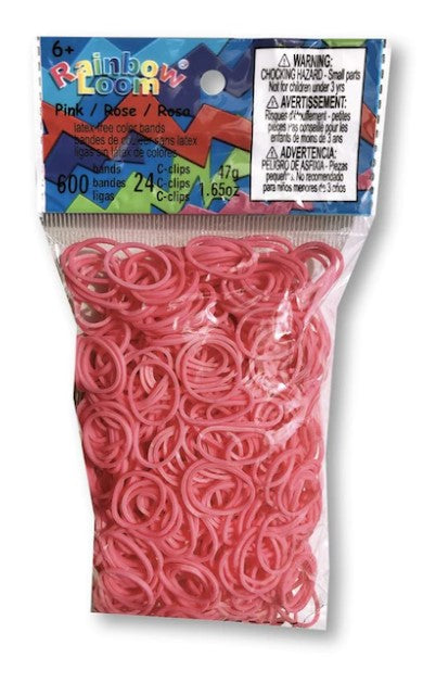 PINK BRACELET RUBBER BAND REFILLS FOR RAINBOW LOOM
