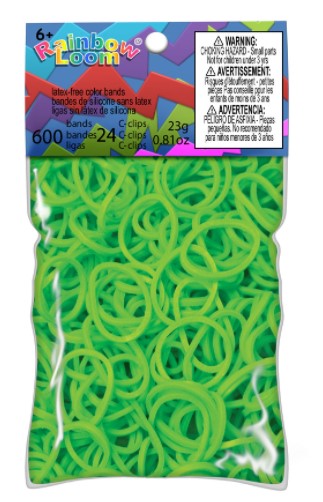 GREEN RAINBOW LOOM BAND REFILLS