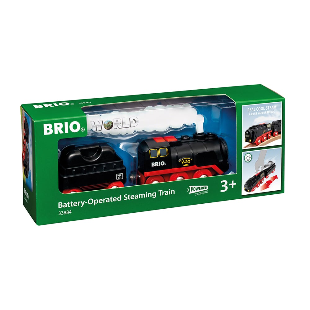 BRIO - BLACK BATTERY-POWERED STEAM LOCOMOTIVE #33884