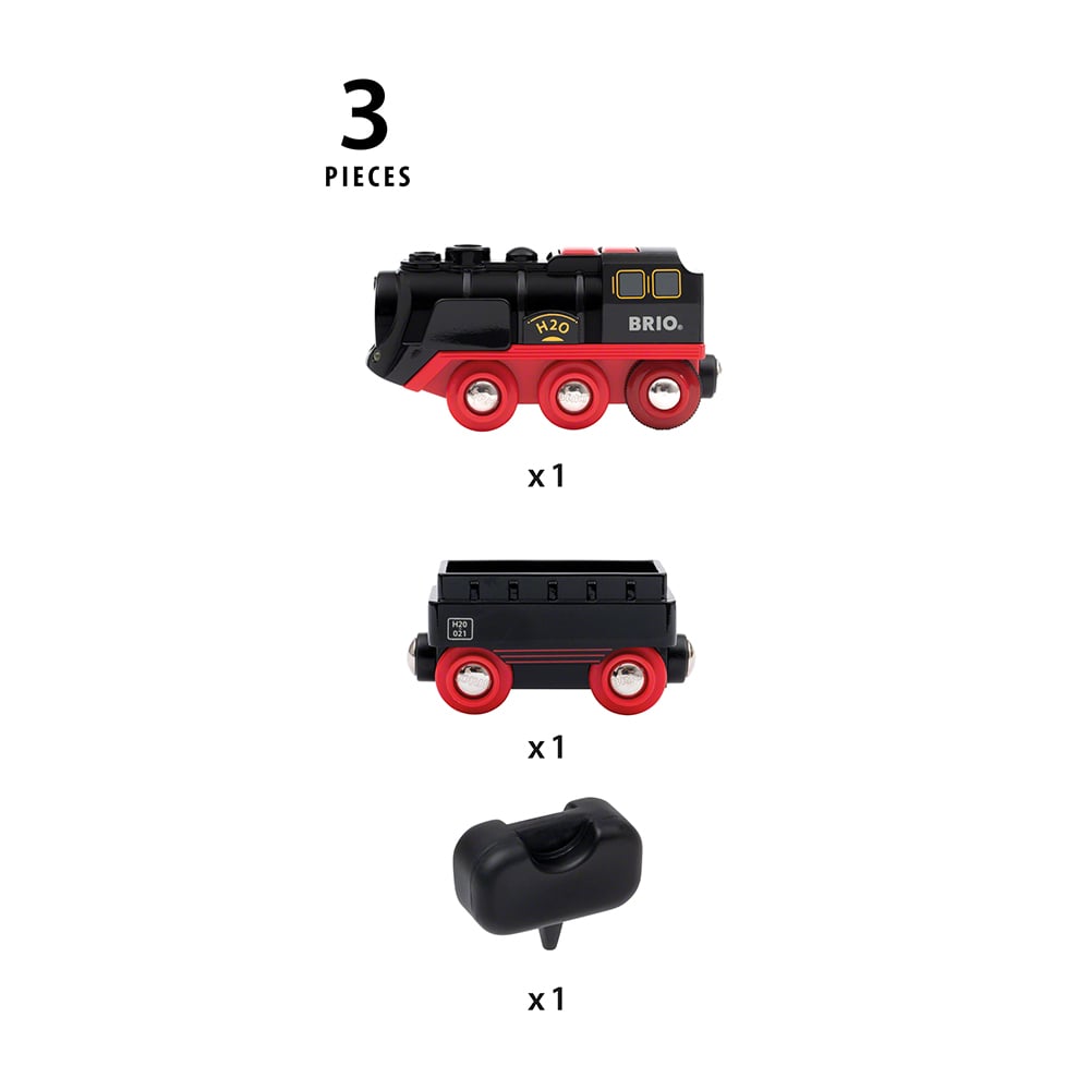 BRIO - BLACK BATTERY-POWERED STEAM LOCOMOTIVE #33884