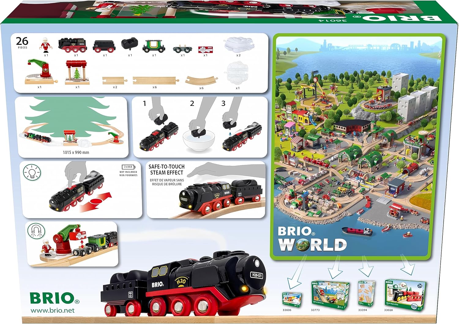 BRIO - TRAIN DE NOËL À VAPEUR (COFFRET) #36014