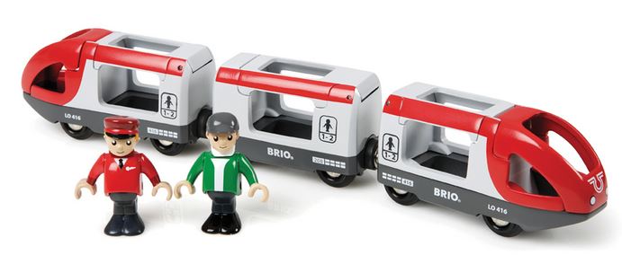 BRIO - TRAIN DE VOYAGEUR ROUGE /GRIS