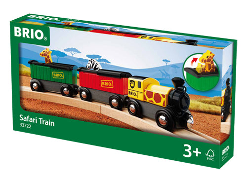BRIO - SAFARI TRAIN (ENGINE AND WAGONS) "BESTSELLER" #33722