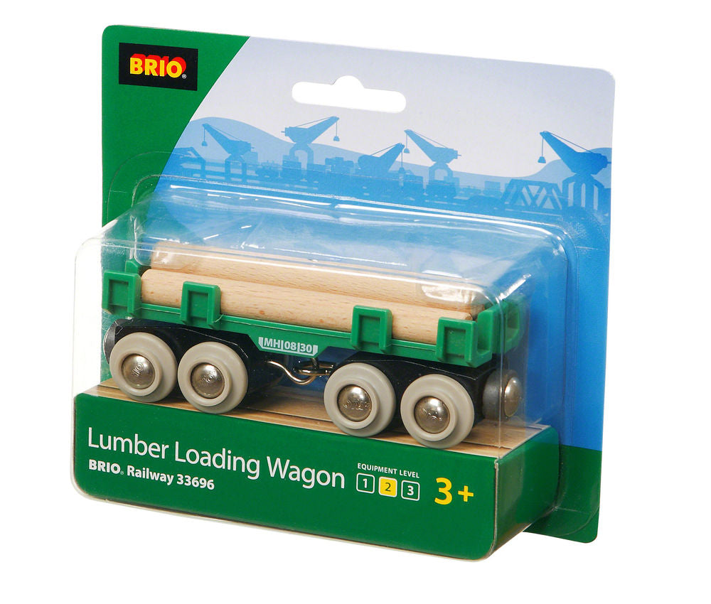 BRIO - WAGON DE LOCOMOTIVE - CONVOYEUR DE BOIS "MEILLEUR VENDEUR" #33696