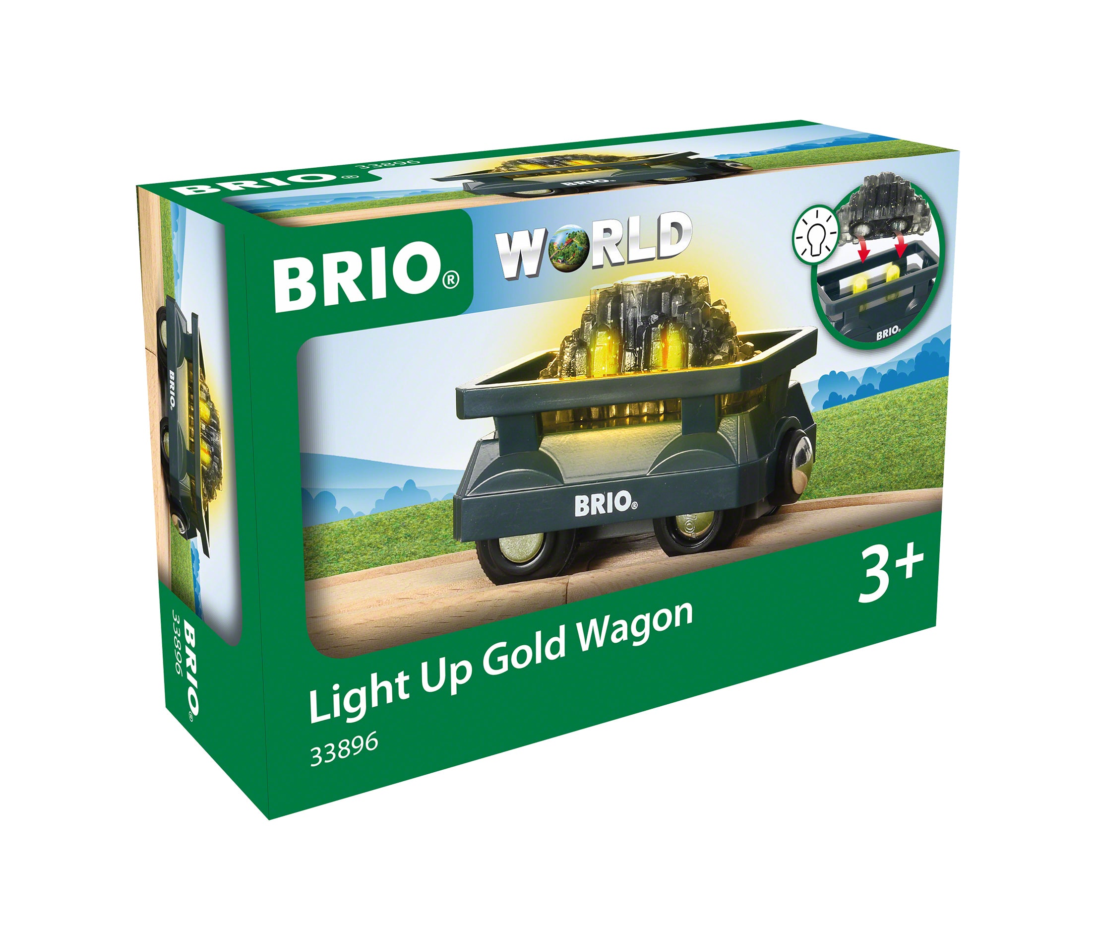 BRIO - GOLD-LOADED LUMINOUS WAGON #33896