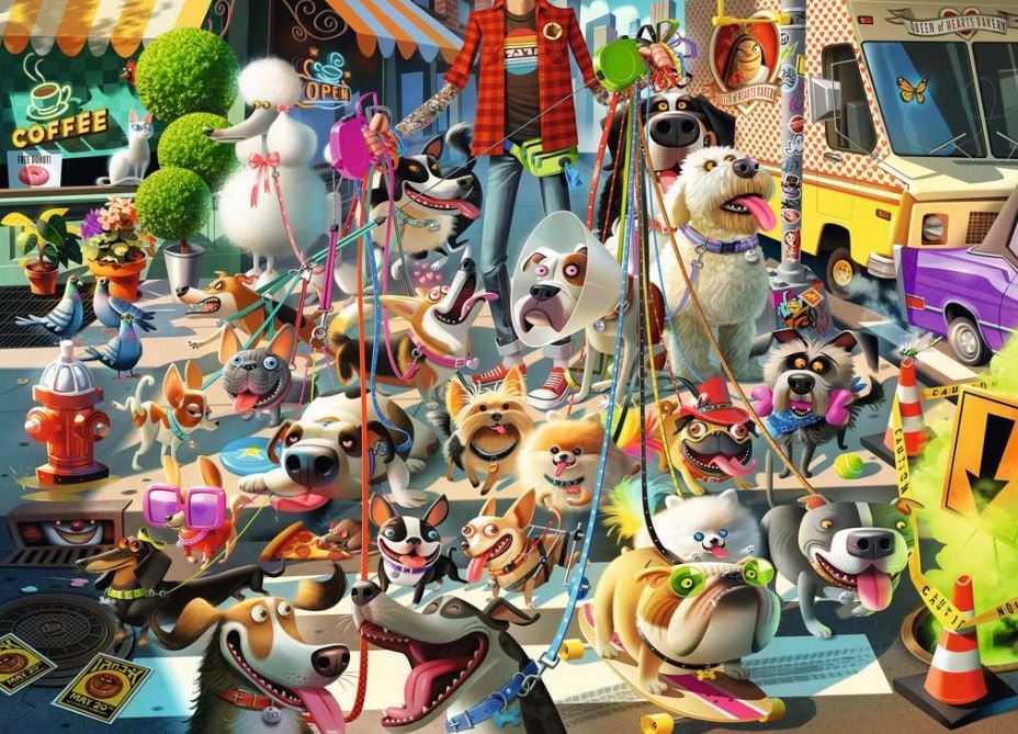 RAVENSBURGER CASSE-TÊTE 1000 PIÈCES - LE MARCHEUR DE CHIEN #12000876
