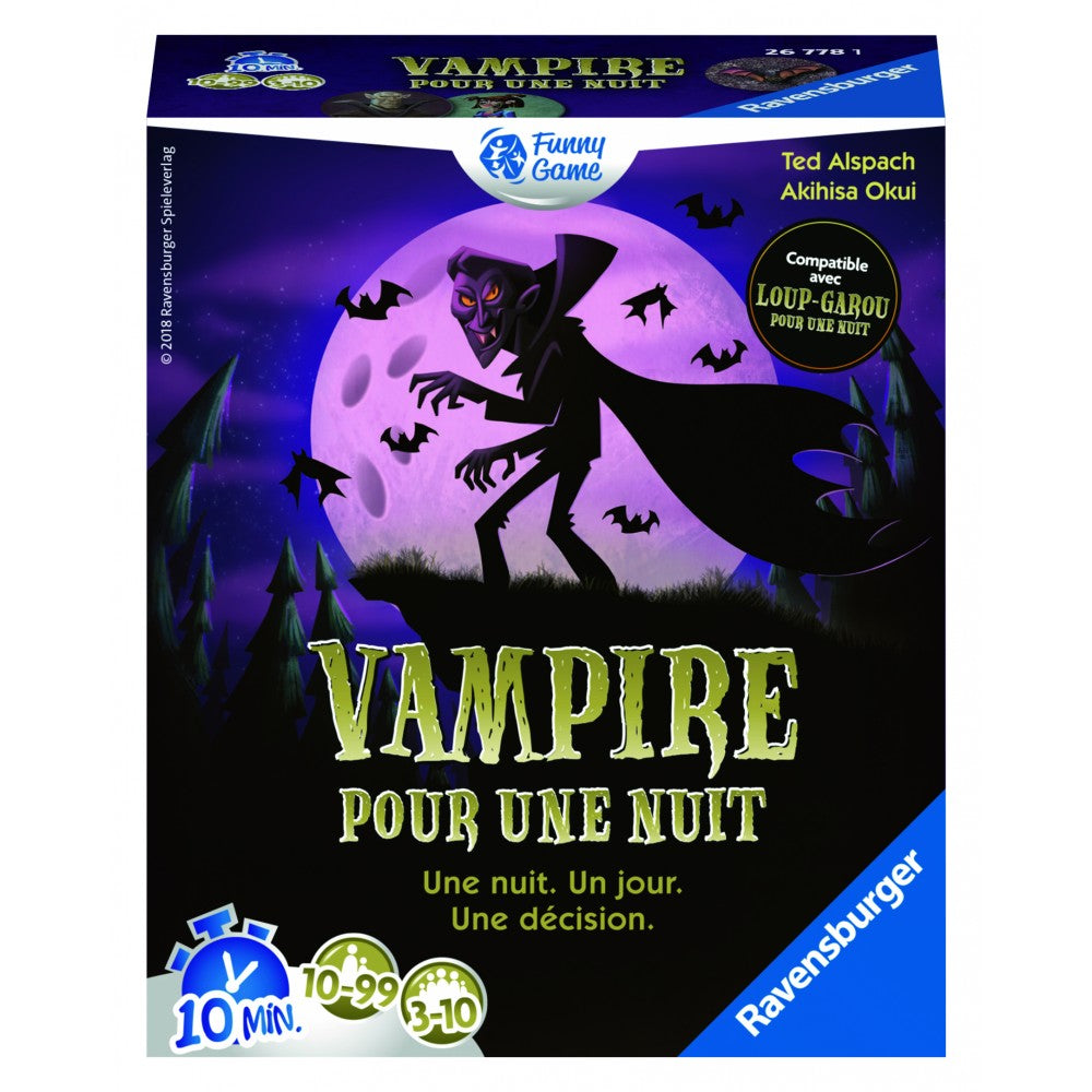 JEU VAMPIRE POUR UNE NUIT (COMPATIBLE AVEC LOUP-GAROU POUR UNE NUIT)