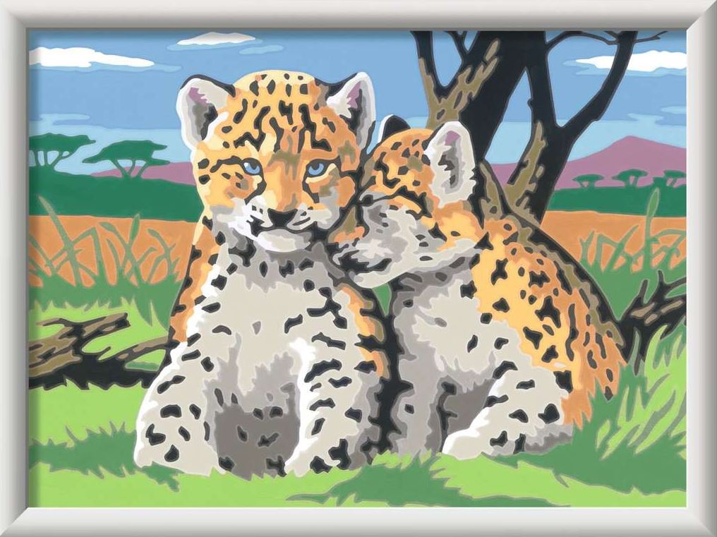 RAVENSBURGER CREART PAINT BY NUMBERS - SAFARI FRIENDS - 7" X 10" SMALL