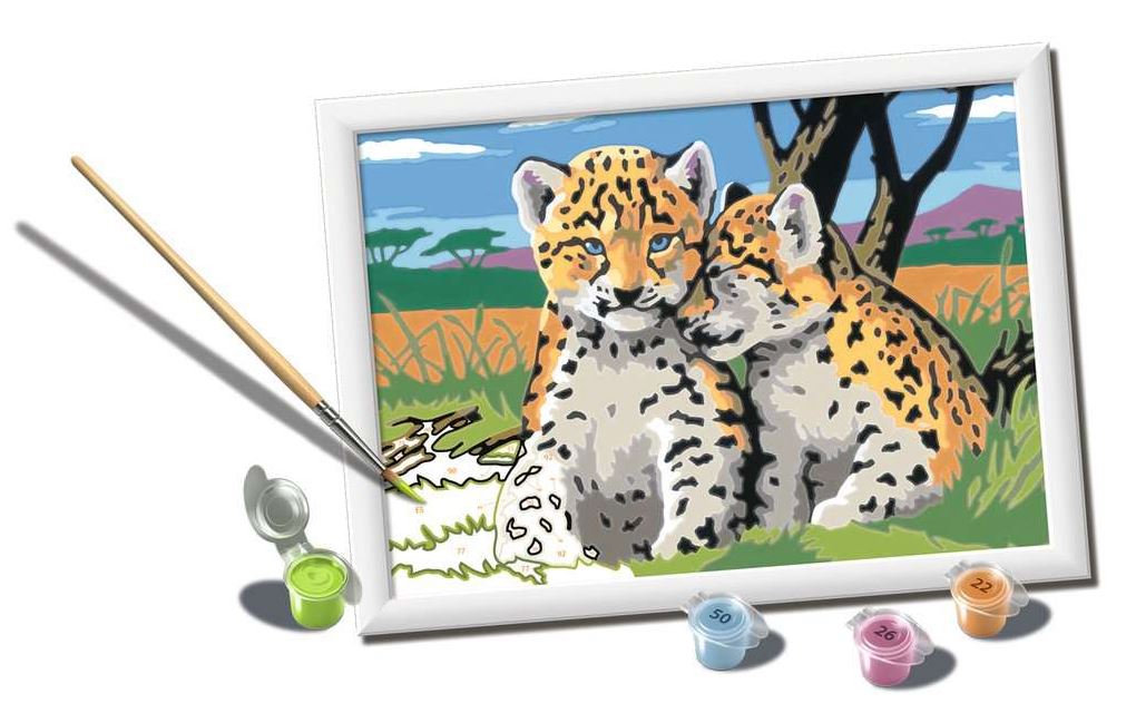 RAVENSBURGER CREART PAINT BY NUMBERS - SAFARI FRIENDS - 7" X 10" SMALL