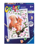PEINTURE À NUMÉROS CREART RAVENSBURGER - ÉCUREUIL DU PRINTEMPS