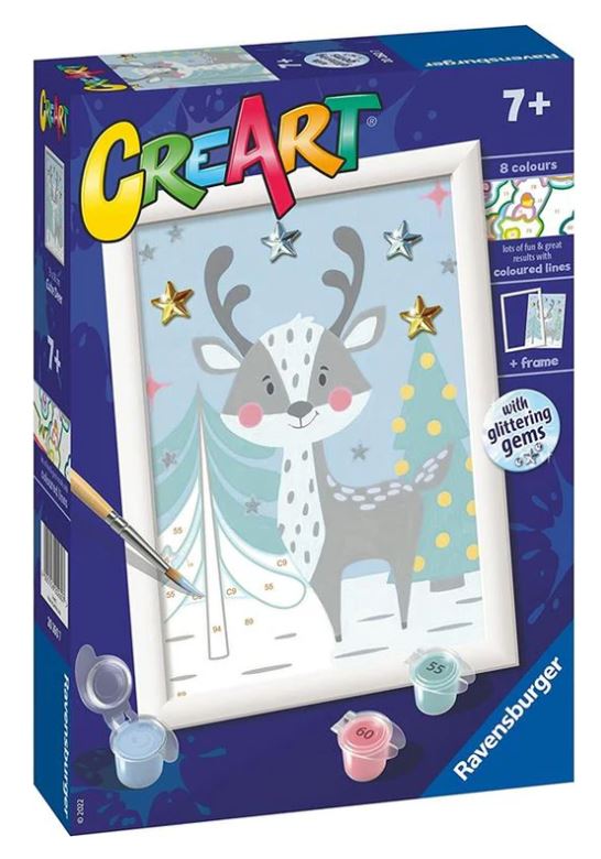 PEINTURE À NUMÉROS CREART RAVENSBURGER - MIGNON CERF - 5" X 7" MINI