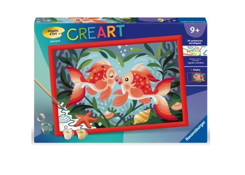 PEINTURE À NUMÉROS CREART RAVENSBURGER - POISSON AMOUREUX 18 X 24 CM