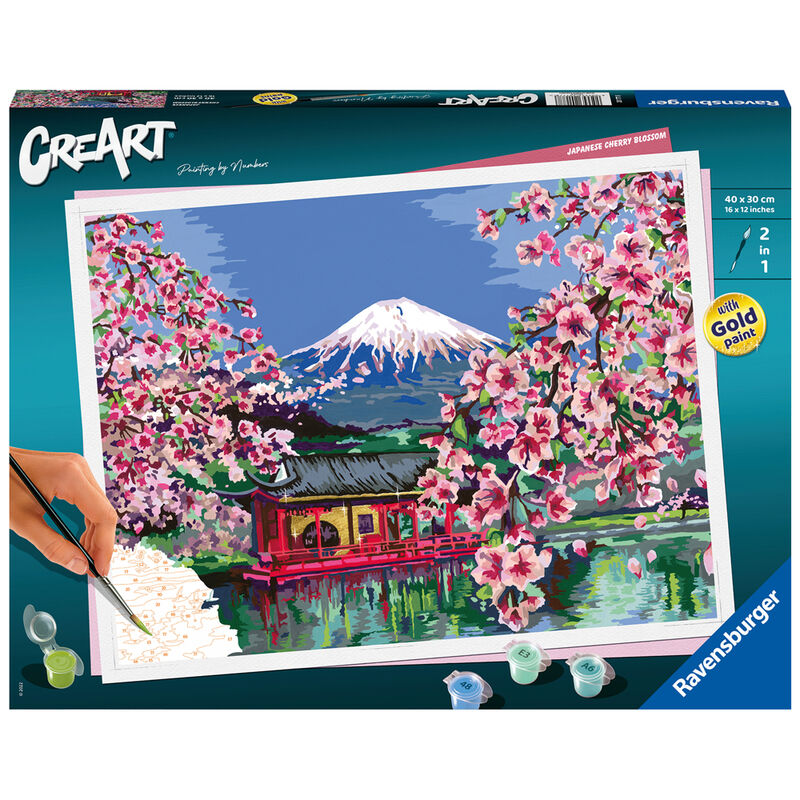 RAVENSBURGER CREART PAINT BY NUMBERS - JAPANESE SPRING - 12" X 16" LARGE