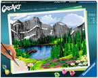 PEINTURE À NUMÉROS CREART RAVENSBURGER - VUE SUR LA MONTAGNE - 12" X 16" GRANDE