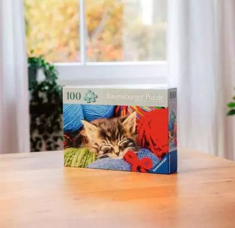 RAVENSBURGER CASSE-TÊTE 100 PIÈCES XL - CHAT EN LAINE #12001363