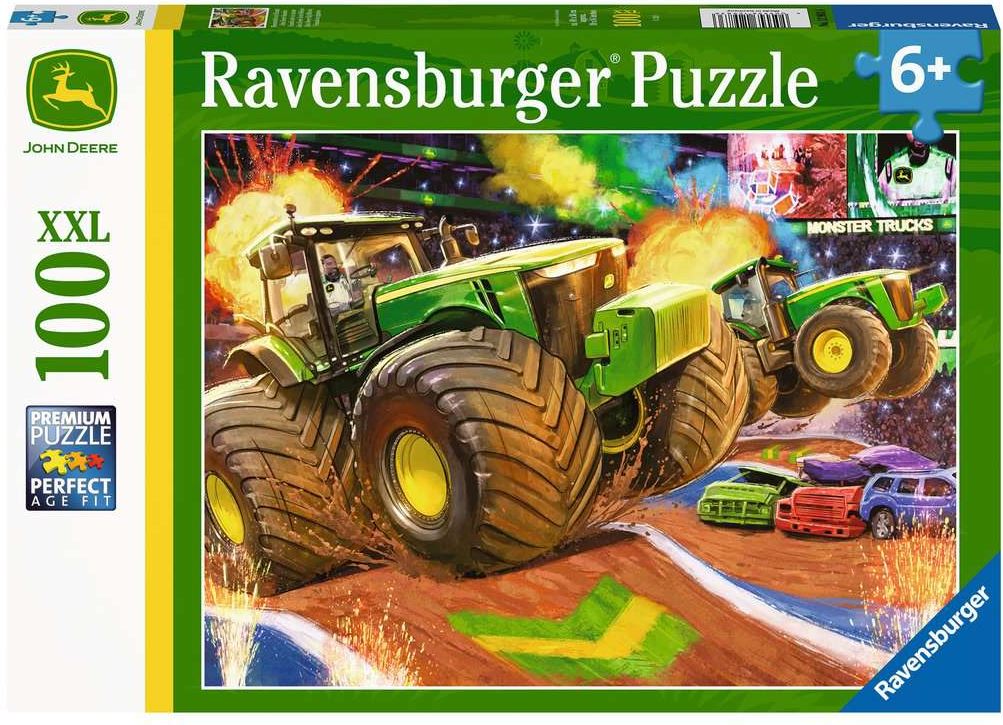 RAVENSBURGER CASSE-TÊTE 100 PIÈCES XXL - JOHN DEERE GROSSES ROUES #12983 (BIG FOOT)