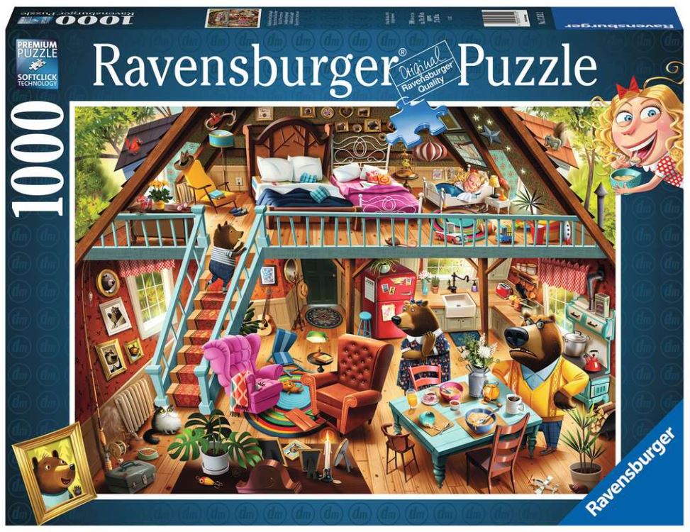RAVENSBURGER CASSE-TÊTE 1000 PIÈCES - BOUCLE D'OR PRISE SUR LE FAIT! #17311