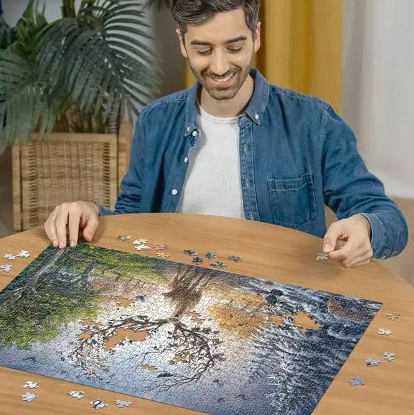 RAVENSBURGER JIGSAW PUZZLE 1000 PIECES - MAGIC DEER AND FOUR SEASONS #12001088