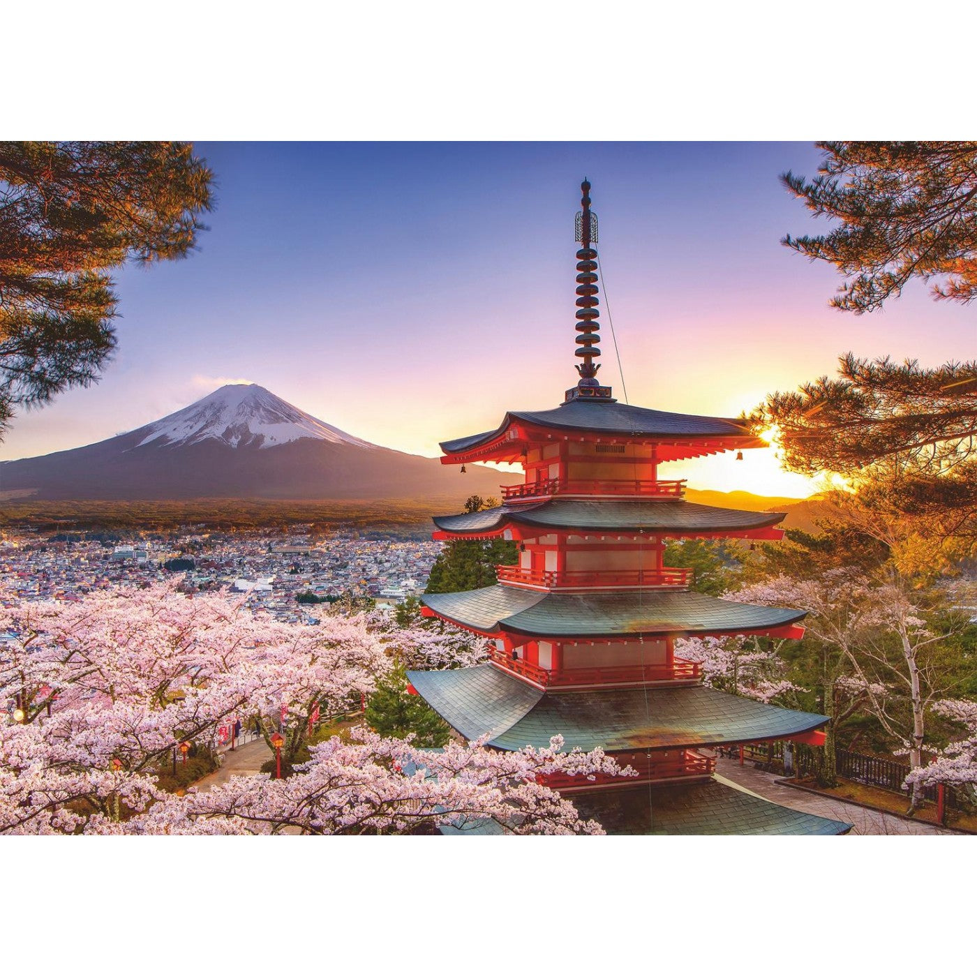RAVENSBURGER JIGSAW PUZZLE 1000 PIECES - CHERRY BLOSSOMS ON MOUNT FUJI #12000582
