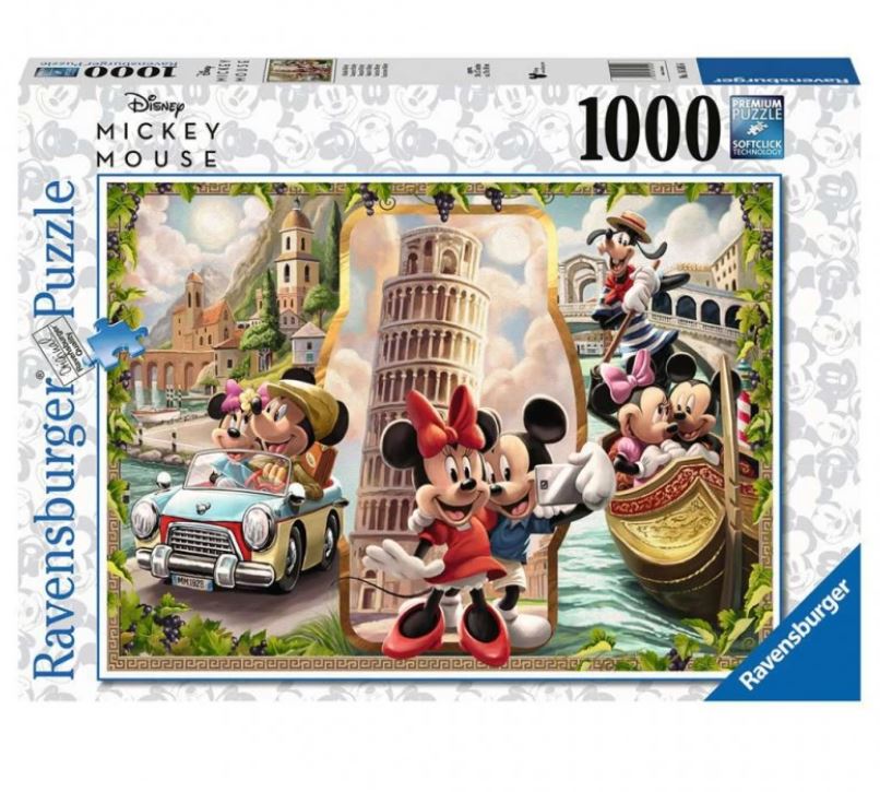 RAVENSBURGER JIGSAW PUZZLE 1000 PIECES - DISNEY MICKEY AND MINNIE ON VACATION #12000498